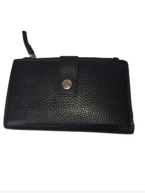 Lodis Black Pebbled Leather Bi Fold Wallet
